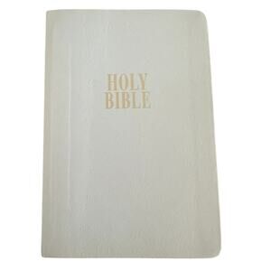 White Holy Bible New Baptism, 1st communion, conformation gift